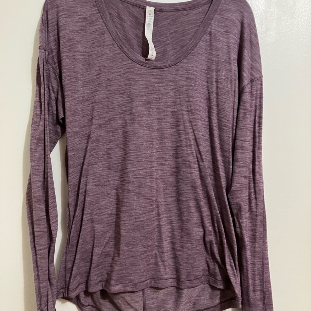 Lululemon Heathered Purple Long Sleeve Tee - Size 8